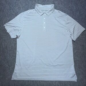 MATTE GREY Mens 2X‎ Large Polo Shirt Short Sleeve Striped Golf Casual